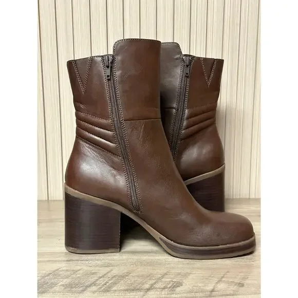 Korks by Kork-Ease Moergan Brown Block Heel Boots Women’s Size 9.5M - Picture 10 of 12